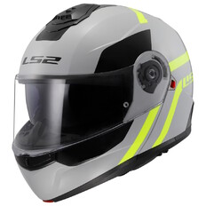 Výklopná přilba LS2 FF908 Strobe II Autox Grey H-V Yellow - 2.jakost