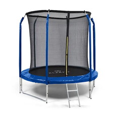 Trampolína s ochrannou sítí a schůdky KLARFIT Jumpstarter 250 cm modrá
