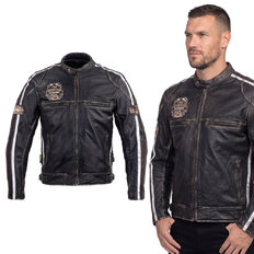 Pánská kožená moto bunda W-TEC Sheawen Vintage