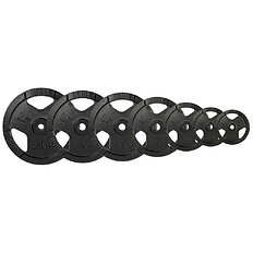 Litinové kotouče inSPORTline Hamerton Black 30 mm 1,25-25 kg