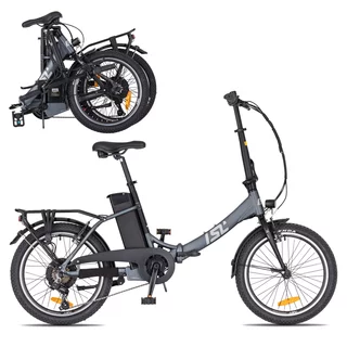 Skládací elektrokolo inSPORTline ISL Felior 468 Wh 20" - model 2026 • dojezd až 100 km • 156-183 cm - Titanium Grey