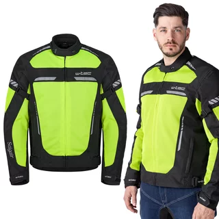 Pánská letní moto bunda W-TEC Saigair - Fluo Yellow-Black