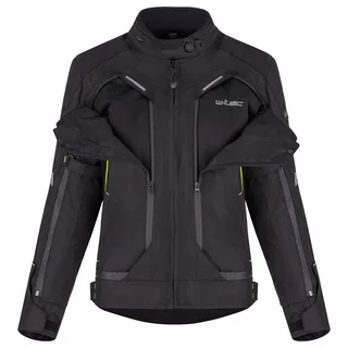 Dámská moto bunda W-TEC Progair Lady - černá-fluo