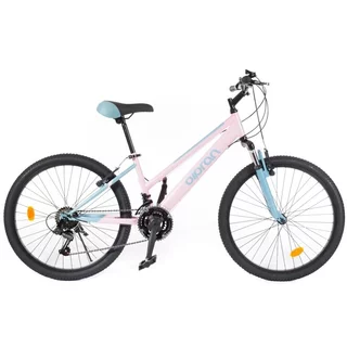 Odlehčené juniorské kolo Olpran Formica 24" - model 2026 • 135-155 cm • 13,9 kg - růžová/šedá  