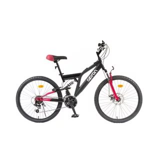 Odlehčené juniorské celoodpružené kolo Olpran Culex 24" - model 2026 • 150-165 cm • 14,6 kg - černá/červená