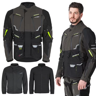 Moto bunda W-TEC Daimick - černo-šedá