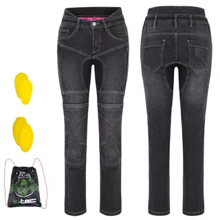 Dámské moto jeansy W-TEC Biterilla Eva Lady - černá