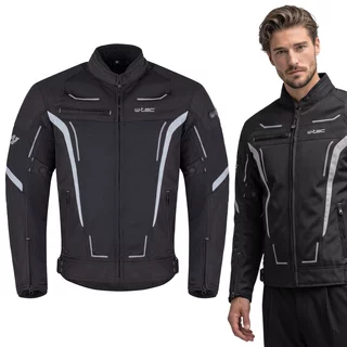 Letní pánská moto bunda W-TEC Mirelio - černo-šedá