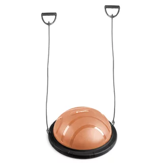Balanční podložka inSPORTline Dome Edge s gumovými expandéry - černá-mocha mousse