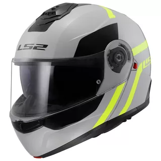 Výklopná přilba LS2 FF908 Strobe II Autox Grey H-V Yellow - 2.jakost