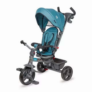 Dětská tříkolka s vodící tyčí Coccolle Primo - Turquoise Tide