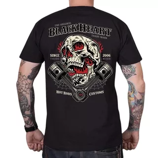Triko BLACK HEART Flame Piston