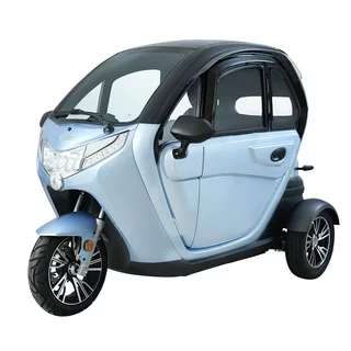 Elektrická tříkolka se střechou W-TEC Tukago • 45km/h • až 50km dojezd • s řidičákem - modrá