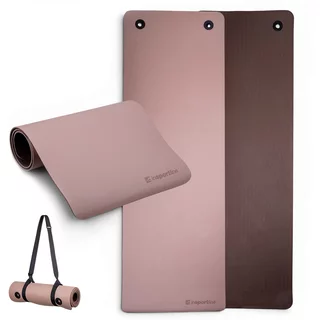 Podložka na cvičení inSPORTline Kikami 180x61x0,8 cm - bamboo beige-hnědá