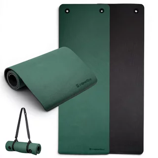Podložka na cvičení inSPORTline Kikami 180x61x0,8 cm - tmavě zeleno-černá