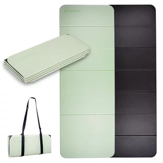 Skládací podložka na cvičení inSPORTline Misette 180x61x0,8 cm - matcha zeleno-černá
