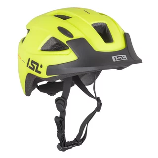 Dětská cyklo přilba s LED světlem ISL Lumiro - Neon Yellow