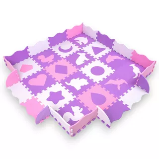 Pěnové puzzle s ohrádkou inSPORTline Burgino 30,5x30,5x1 cm, 36ks