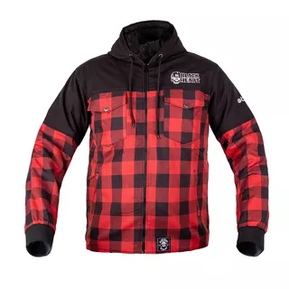 Softshellová moto bunda W-TEC Black Heart Rozzer - červeno-černá