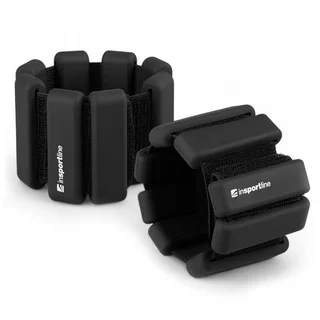 Fitness závaží na kotník a zápěstí inSPORTline Brace 2x1,5 kg - černá