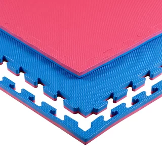 Puzzle tatami podložka inSPORTline Sazegul 100x100x2 cm - 2.jakost - červeno-modrá