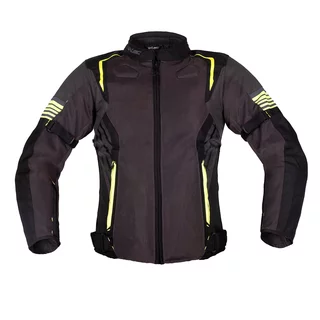 Letní moto bunda W-TEC Pelyes - šedá-fluo