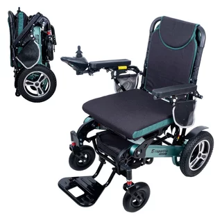 Elektrický invalidní vozík inSPORTline Hawkie Basic II • 500W • 27,75kg • do 130kg • až 24km dojezd - zelená