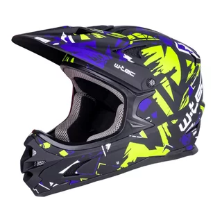 Downhill přilba W-TEC Richpike - Green & Blue Madness
