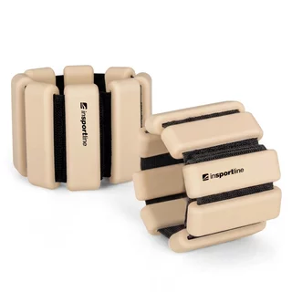 Fitness závaží na kotník a zápěstí inSPORTline Brace 2x1,5 kg - béžová