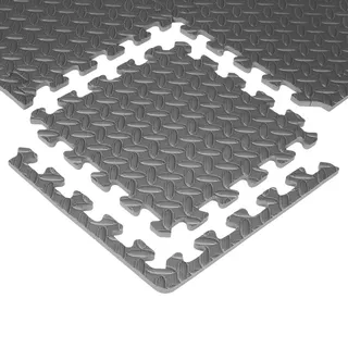 Puzzle podložka inSPORTline Famkin (12 dlaždic, 18 okrajů) - šedá