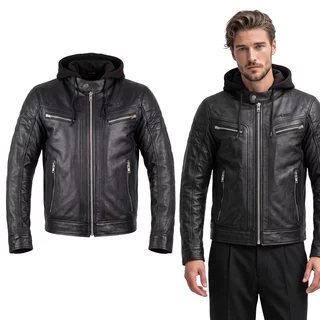 Kožená moto bunda W-TEC Murayo - černá