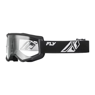 Dětské motokrosové brýle Fly Racing Focus Youth - černá/bílá, čiré plexi