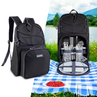 Piknikový batoh inSPORTline Svapet pro 2 osoby, s příslušenstvím