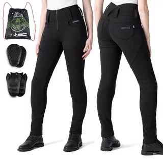 Dámské moto legíny W-TEC Nombutta s aramidem - černá