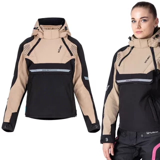 Dámská softshellová moto bunda W-TEC Annorack Lady - černo-písková