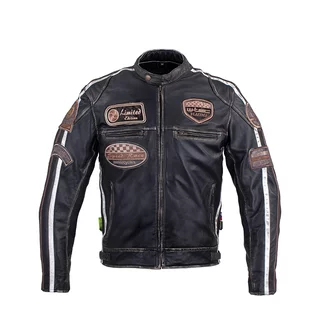 Pánská kožená moto bunda W-TEC Sheawen Vintage
