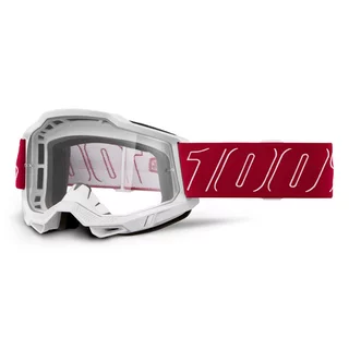 Motokrosové brýle 100% Accuri 2 - Redline červená, čiré plexi