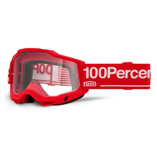 Motokrosové brýle 100% Accuri 2 - Wolg červená, čiré plexi