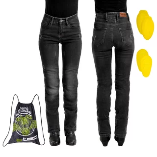 Dámské moto jeansy W-TEC Panimali - černá