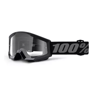 Dětské motokrosové brýle 100% Strata Mini - Gron černá, čiré plexi