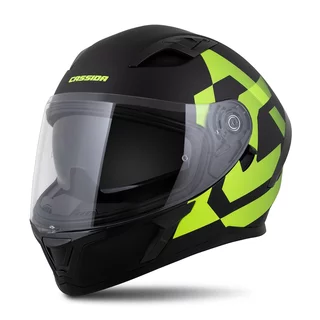 Moto přilba Cassida Orbit Grind černá matná/žlutá fluo