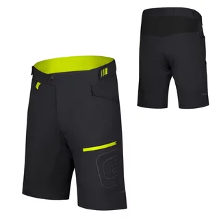 Volné pánské cyklokalhoty Etape Freedom 3.0 - černá/limeta