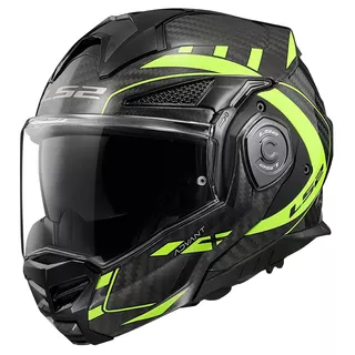 Překlopná moto přilba LS2 FF901 Advant X Carbon Future H-V Yellow P/J