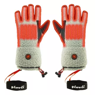 Vyhřívané rukavice ve stylu shearling Glovii GS3 2x2100 mAh - béžovo-černá