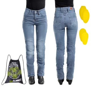 Dámské moto jeansy W-TEC Panimali - modrá