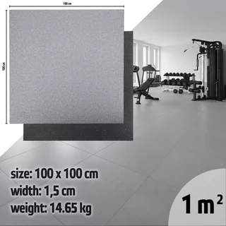 Zátěžová podložka inSPORTline Luxteko Flat 100x100x1,5 cm - mramor