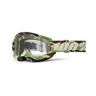 Motokrosové brýle 100% Strata 2 New - War camo, čiré plexi