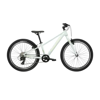 Odlehčené juniorské dívčí kolo Kross LEA JR 1.0 24" Gen 006 • 130-150 cm • 12 kg - mátová/zelená/lesk