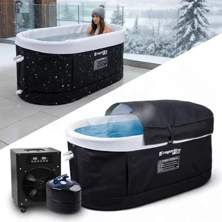 Přenosná otužovací vana inSPORTline FrostPeace 380 l s termoregulačním a napařovacím systémem