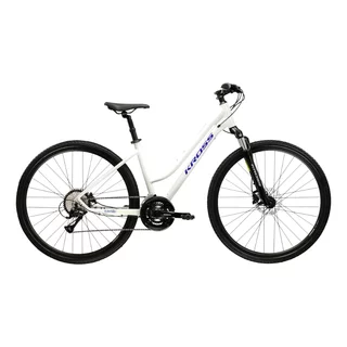 Dámské crossové kolo Kross Evado 4.0 28" Gen 007 - šedá/námořnická modrá/lesk